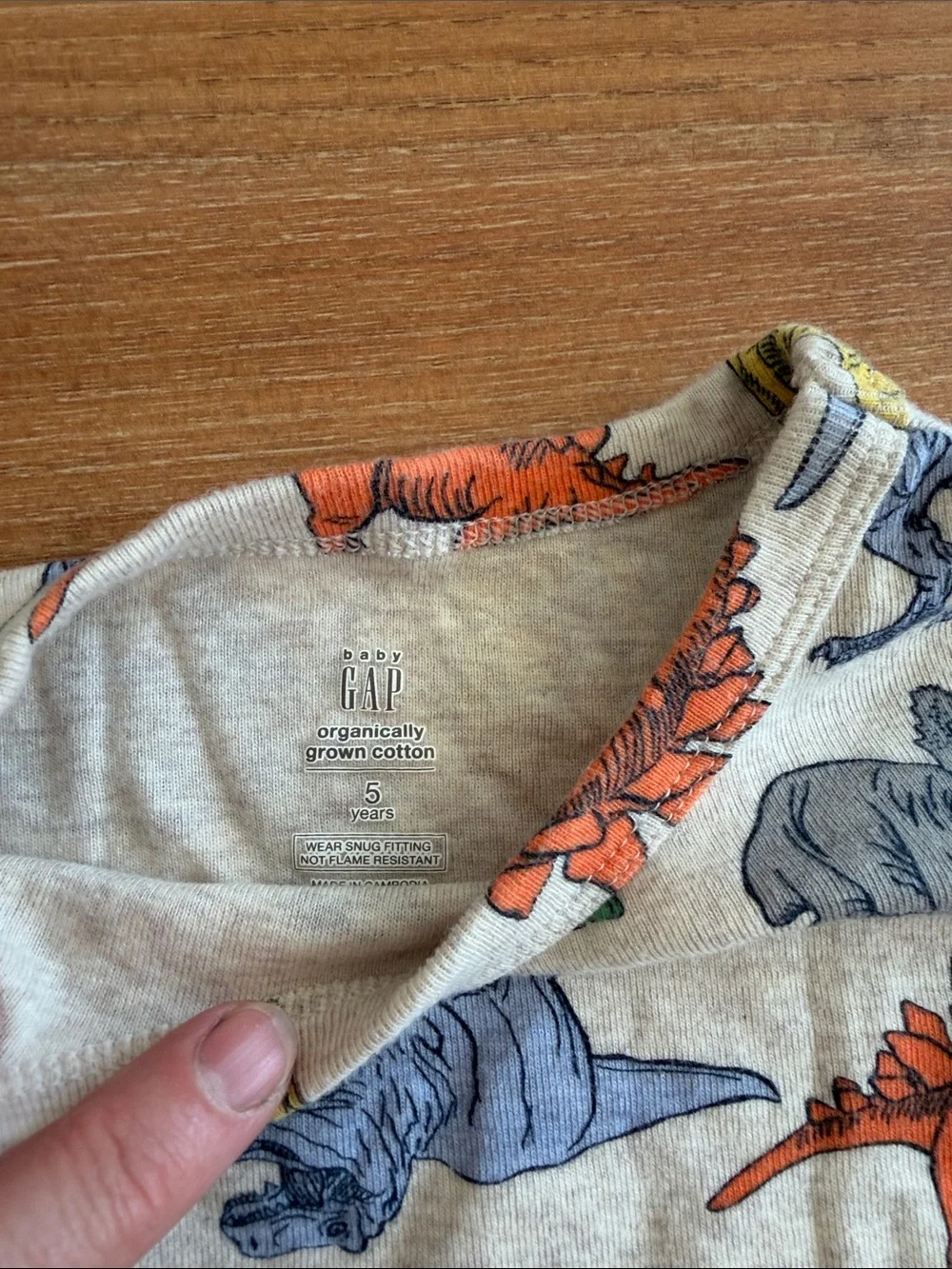 GAP Kids Dinosaur Pajama Set - 100% organic cotton